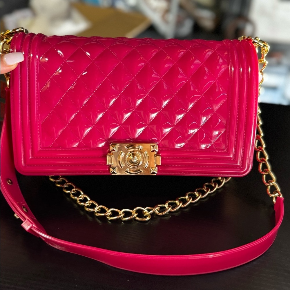 Women’s Fashion Quilted Jelly Crossbody Bag